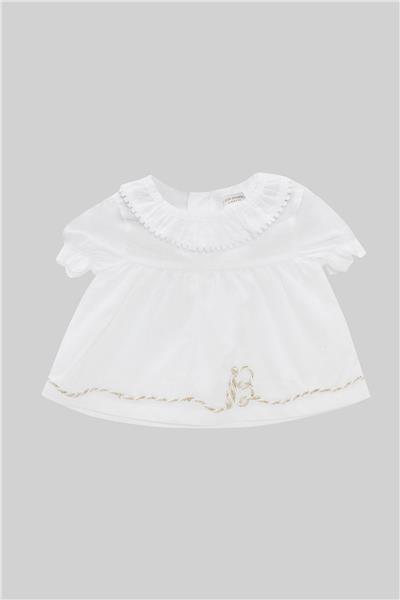 Layette Kız Bebek Beyaz Bluz