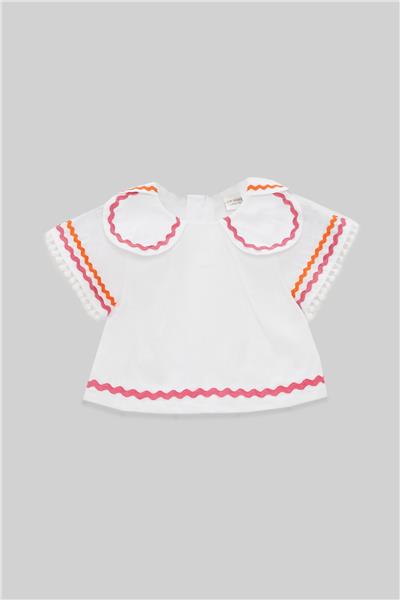 Layette Kız Bebek Beyaz Bluz