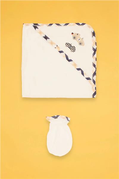 Layette Kız Bebek Beyaz Havlu Seti