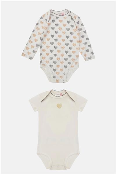 Layette Kız Bebek Desenli Body Set