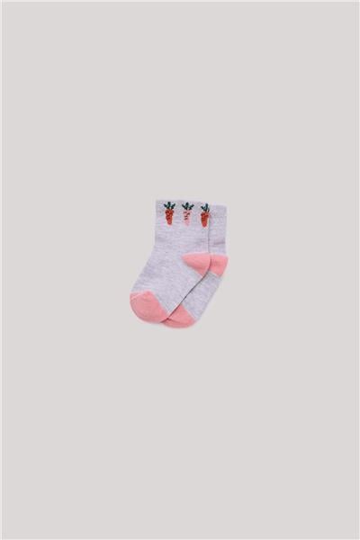 Layette Kız Bebek Desenli Çorap