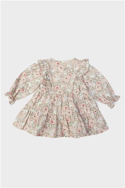 Layette Kız Bebek Desenli Elbise