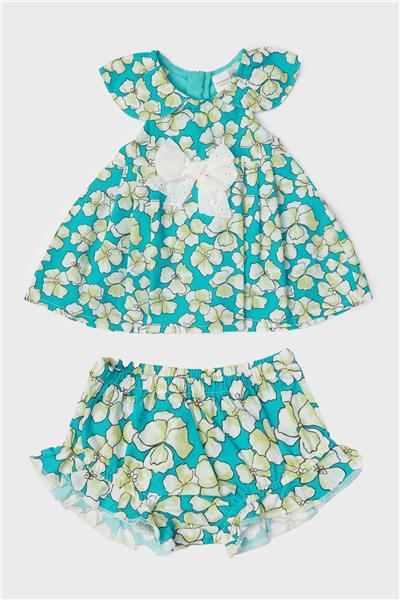 Layette Kız Bebek Desenli Elbise