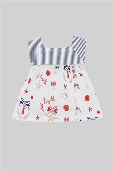 Layette Kız Bebek Desenli Elbise