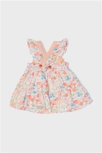 Layette Kız Bebek Desenli Elbise