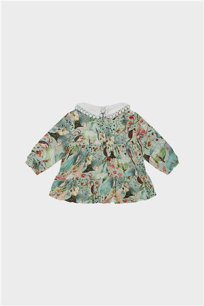 Layette Kız Bebek Desenli Elbise