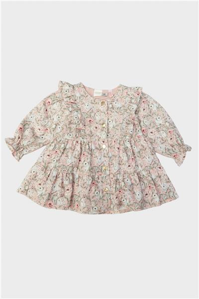 Layette Kız Bebek Desenli Elbise