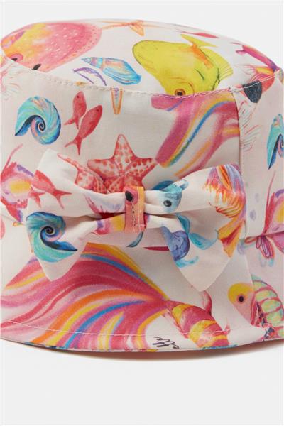 Layette Kız Bebek Desenli Şapka