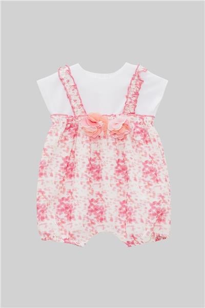 Layette Kız Bebek Desenli Tulum