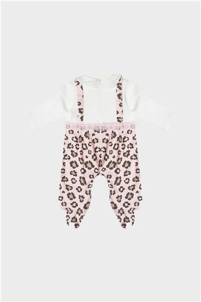 Layette Kız Bebek Desenli Tulum Takımı