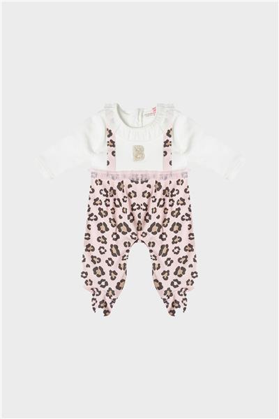 Layette Kız Bebek Desenli Tulum Takımı
