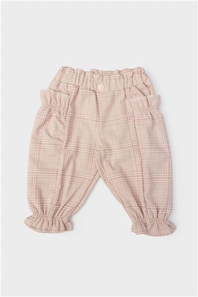 Layette Kız Bebek Ekose Pantolon
