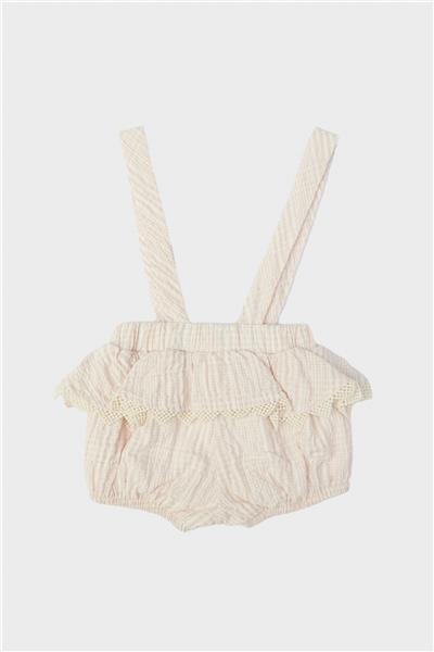 Layette Kız Bebek Ekose Salopet