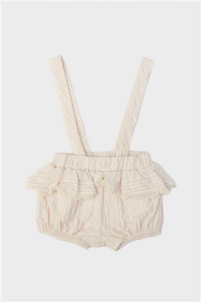 Layette Kız Bebek Ekose Salopet