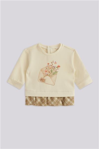 Layette Kız Bebek Ekru SweatshirtLayette Kız Bebek Ekru Sweatshirt