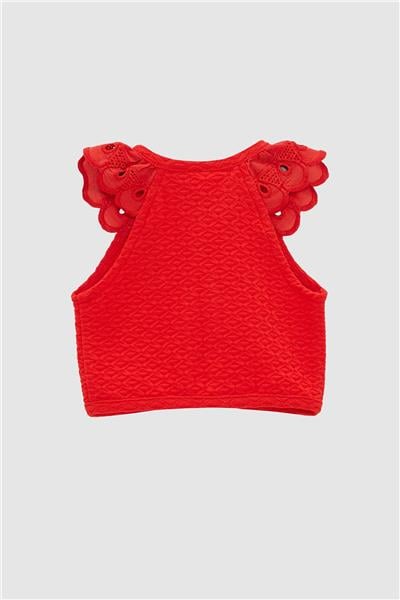 Layette Kız Bebek Kırmızı Yelek