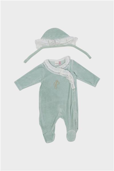 Layette Kız Bebek Yeşil 2li Tulum Takım