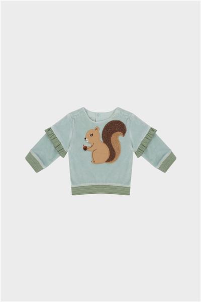 Layette Kız Bebek Yeşil Sweatshirt