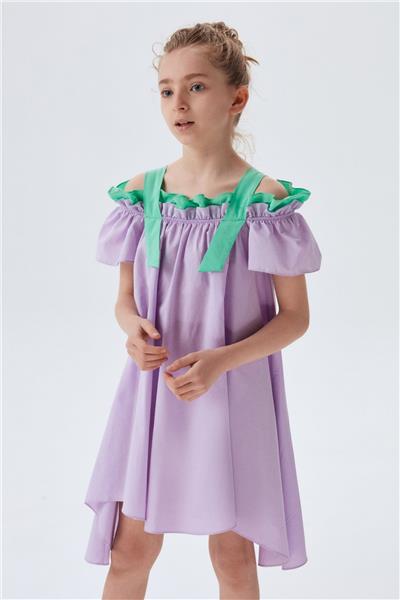 Lia Lea Kız Çocuk Lila Elbise