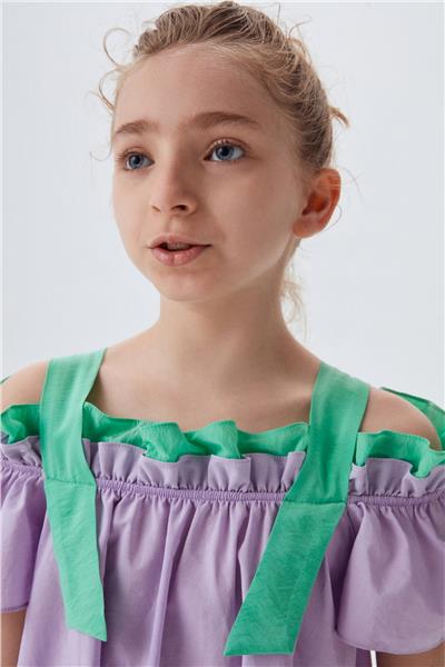 Lia Lea Kız Çocuk Lila Elbise