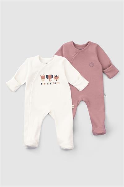 Little Gusto Unisex 2'li Patikli Organik Pamuk Yenidoğan Tulum SetiLittle Gusto Unisex 2'li Patikli Organik Pamuk Yenidoğan Tulum Seti