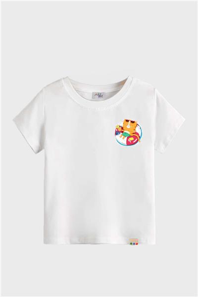 Melomel Erkek Çocuk Beyaz T-Shirt