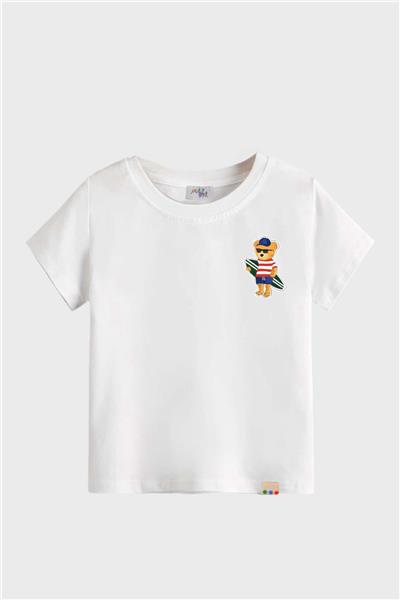 Melomel Erkek Çocuk Beyaz T-Shirt