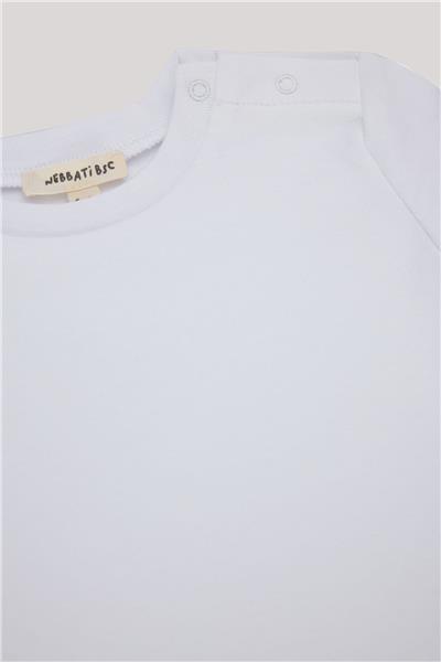 Nebbati Basic Erkek Bebek Beyaz T-Shirt