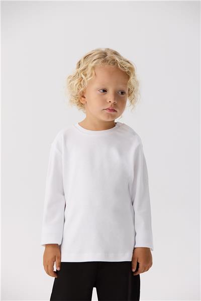 Nebbati Basic Erkek Bebek Beyaz T-Shirt