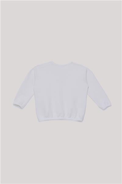 Nebbati Basic Erkek Bebek Ekru Sweatshirt