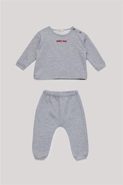 Nebbati Basic Erkek Bebek Gri TakımNebbati Basic Erkek Bebek Gri Takım