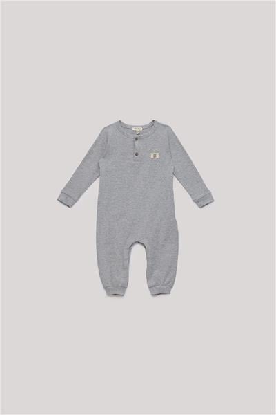 Nebbati Basic Erkek Bebek Gri Tulum