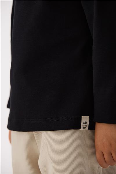 Nebbati Basic Erkek Bebek Siyah T-Shirt