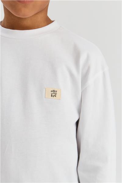 Nebbati Basic Erkek Çocuk Beyaz TshirtNebbati Basic Erkek Çocuk Beyaz Tshirt