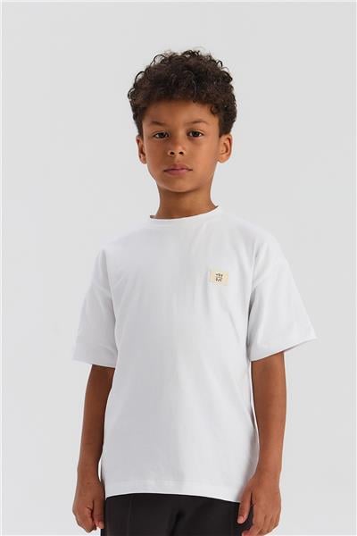 Nebbati Basic Erkek Çocuk Beyaz TshirtNebbati Basic Erkek Çocuk Beyaz Tshirt