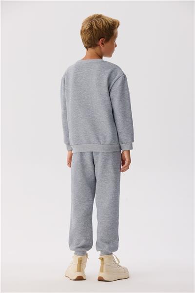 Nebbati Basic Erkek Çocuk Gri Sweatshirt