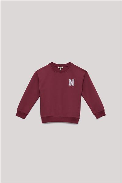 Nebbati Basic Erkek Çocuk Kırmızı Sweatshirt