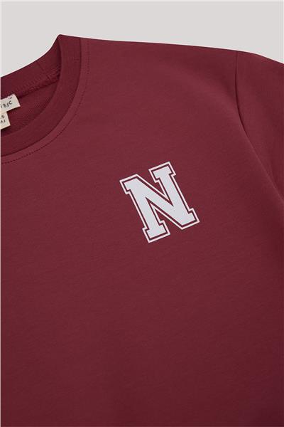 Nebbati Basic Erkek Çocuk Kırmızı Sweatshirt