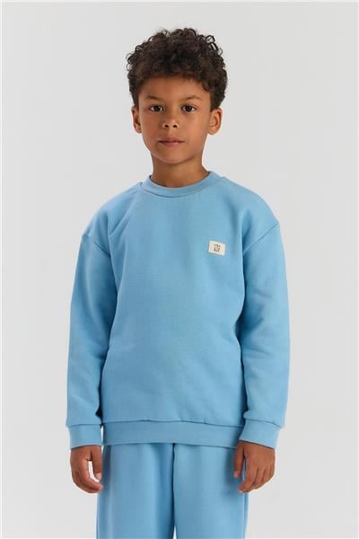 Nebbati Basic Erkek Çocuk Mavi SweatshirtNebbati Basic Erkek Çocuk Mavi Sweatshirt