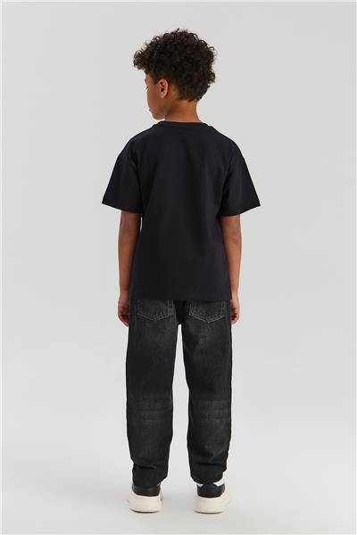 Nebbati Basic Erkek Çocuk Siyah TshirtNebbati Basic Erkek Çocuk Siyah Tshirt