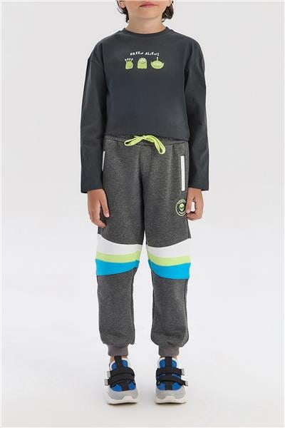 Nebbati Boy Anthracite Tracksuit BottomNebbati Boy Anthracite Tracksuit Bottom