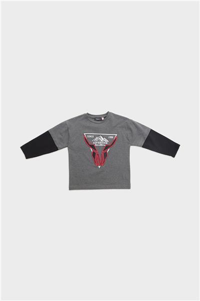 Nebbati Erkek Çocuk Antrasit T-Shirt