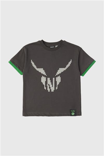 Nebbati Erkek Çocuk Antrasit T-Shirt