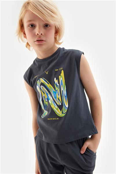 Nebbati Erkek Çocuk Antrasit Tshirt