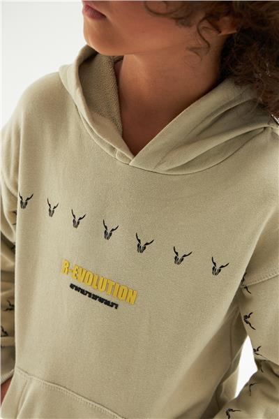 Nebbati Erkek Çocuk Bej Sweatshirt
