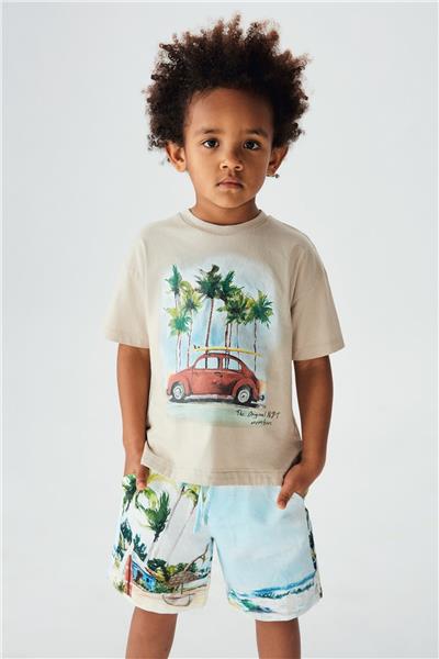 Nebbati Erkek Çocuk Bej T-Shirt