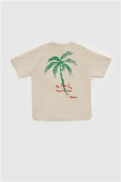 Nebbati Erkek Çocuk Bej T-Shirt