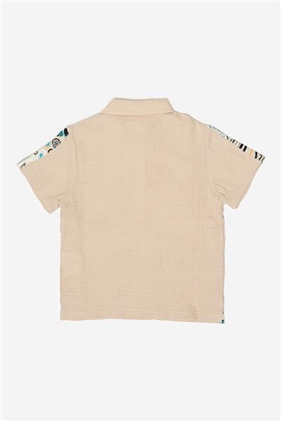 Nebbati Erkek Çocuk Bej T-Shirt