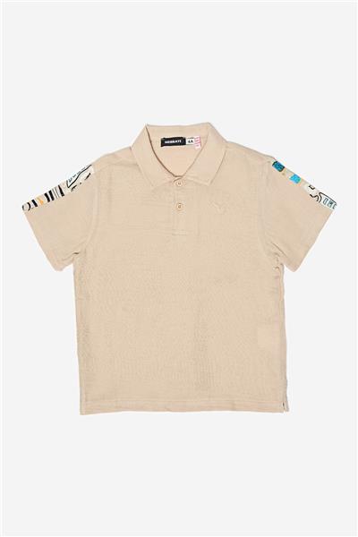 Nebbati Erkek Çocuk Bej T-Shirt