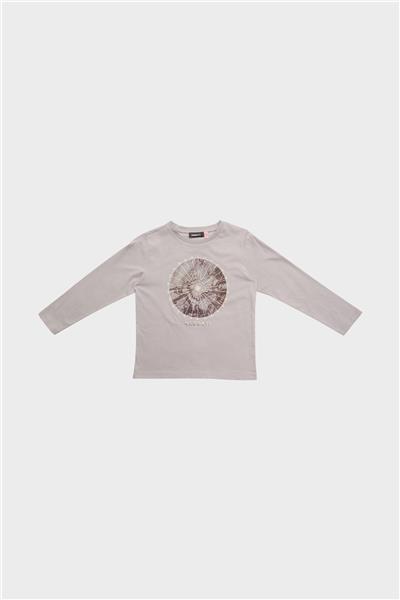Nebbati Erkek Çocuk Bej T-Shirt